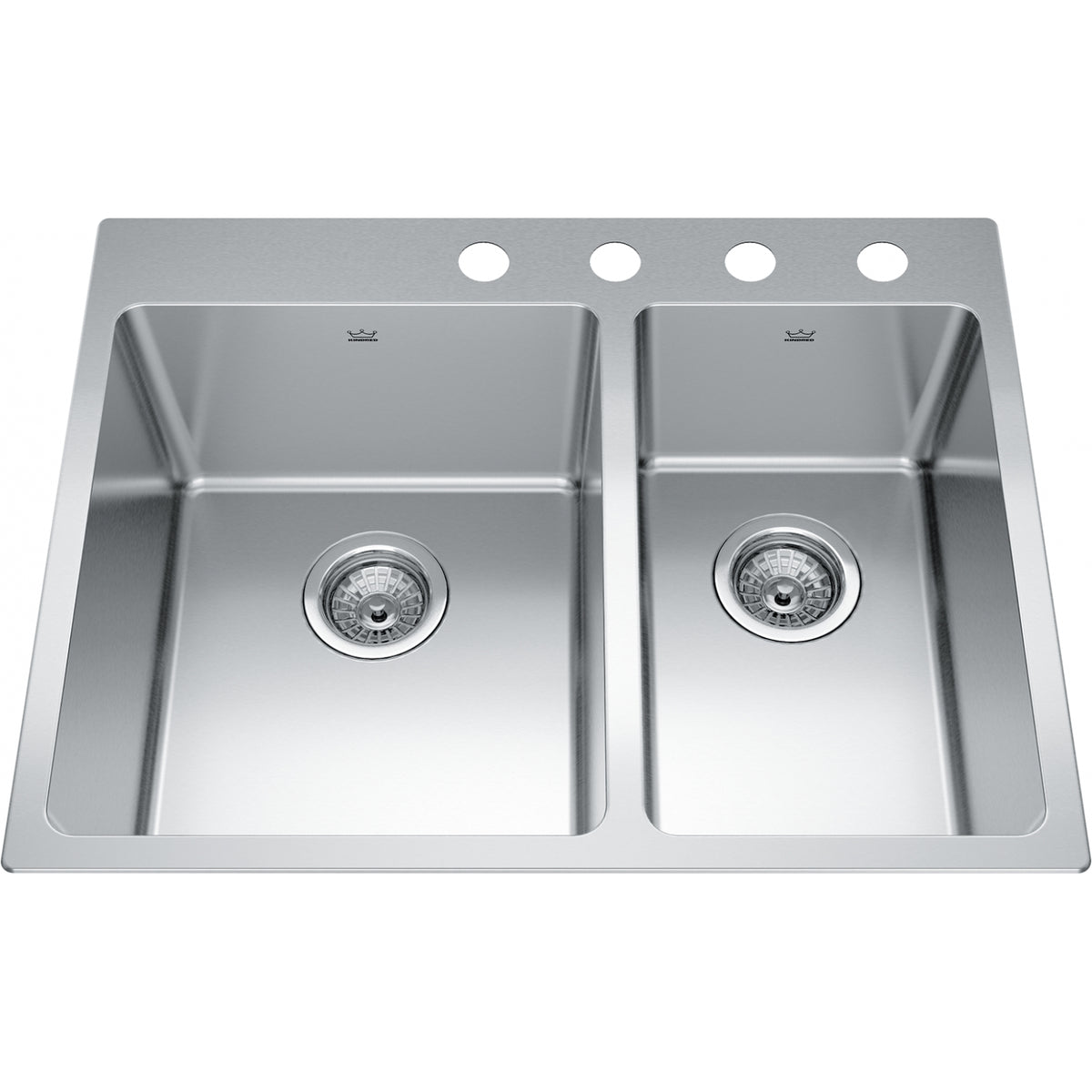 Kindred Brookmore 27" drop-in stainless steel kitchen sink BCL2127R-9-4