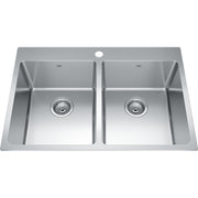 Kindred Brookmore 31" drop-in stainless steel kitchen sink BDL2131-9-1