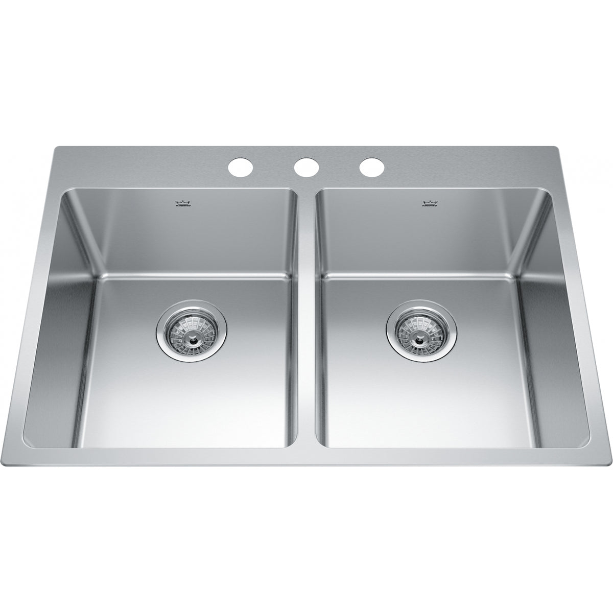 Kindred Brookmore 31" drop-in stainless steel kitchen sink BDL2131-9-3