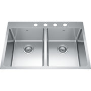 Kindred Brookmore 31" drop-in stainless steel kitchen sink BDL2131-9-4