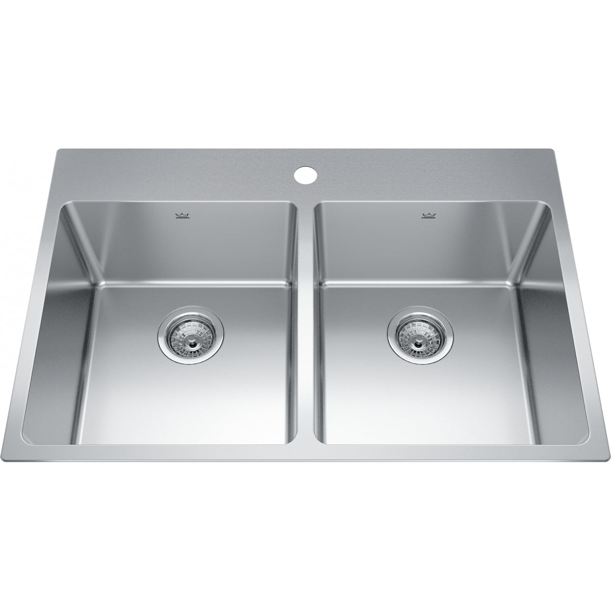 Kindred Brookmore 33" drop-in stainless steel kitchen sink BDL2233-9-1