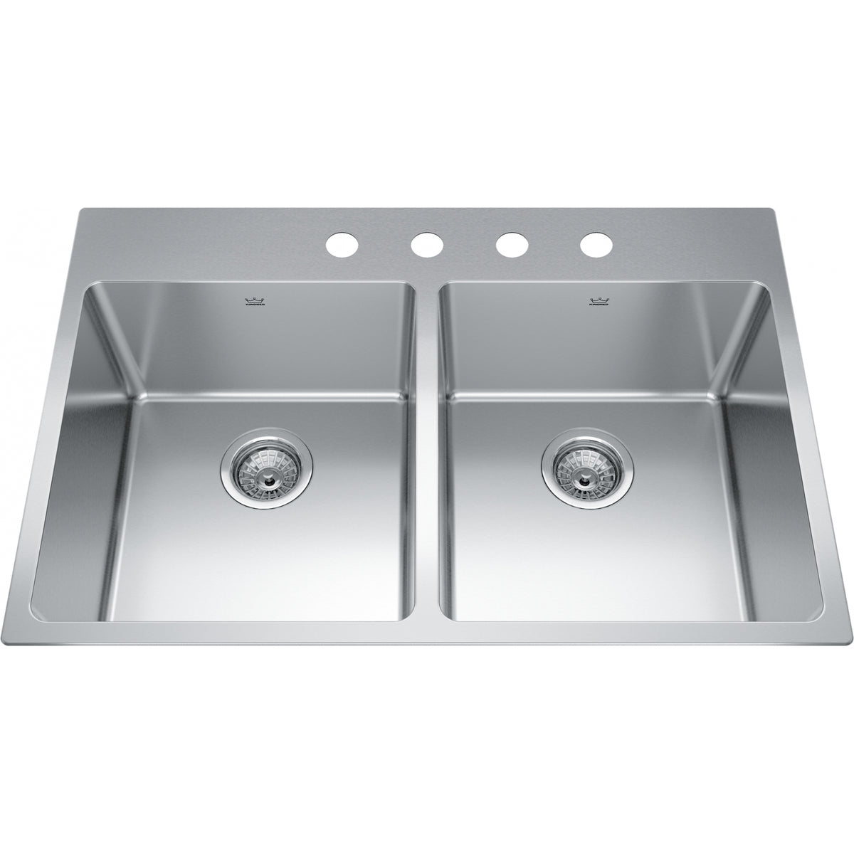 Kindred Brookmore 33" drop-in stainless steel kitchen sink BDL2233-9-4