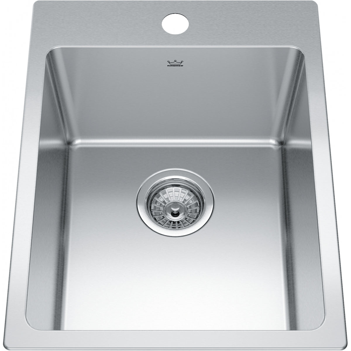 Kindred Brookmore 16" drop-in stainless steel kitchen sink BSL2116-9-1