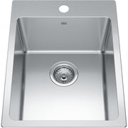 Kindred Brookmore 16" drop-in stainless steel kitchen sink BSL2116-9-1