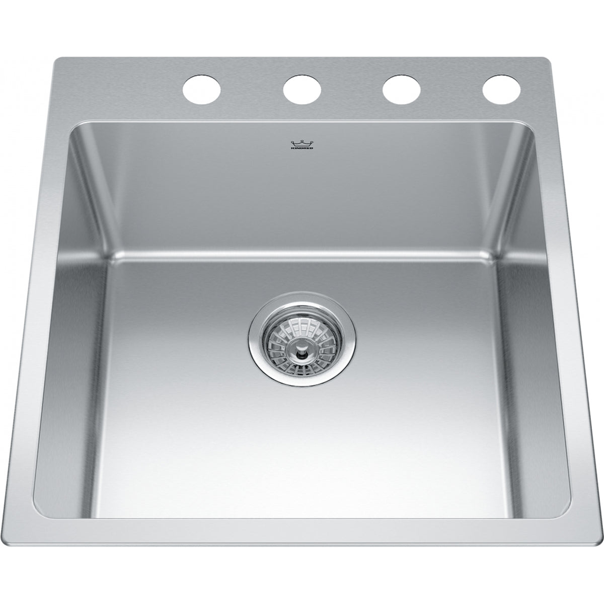 Kindred Brookmore 20" drop-in stainless steel kitchen sink BSL2120-9-4