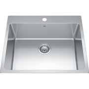 Kindred Brookmore 25" drop-in stainless steel kitchen sink BSL2125-9-1