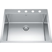 Kindred Brookmore 25" drop-in stainless steel kitchen sink BSL2125-9-4