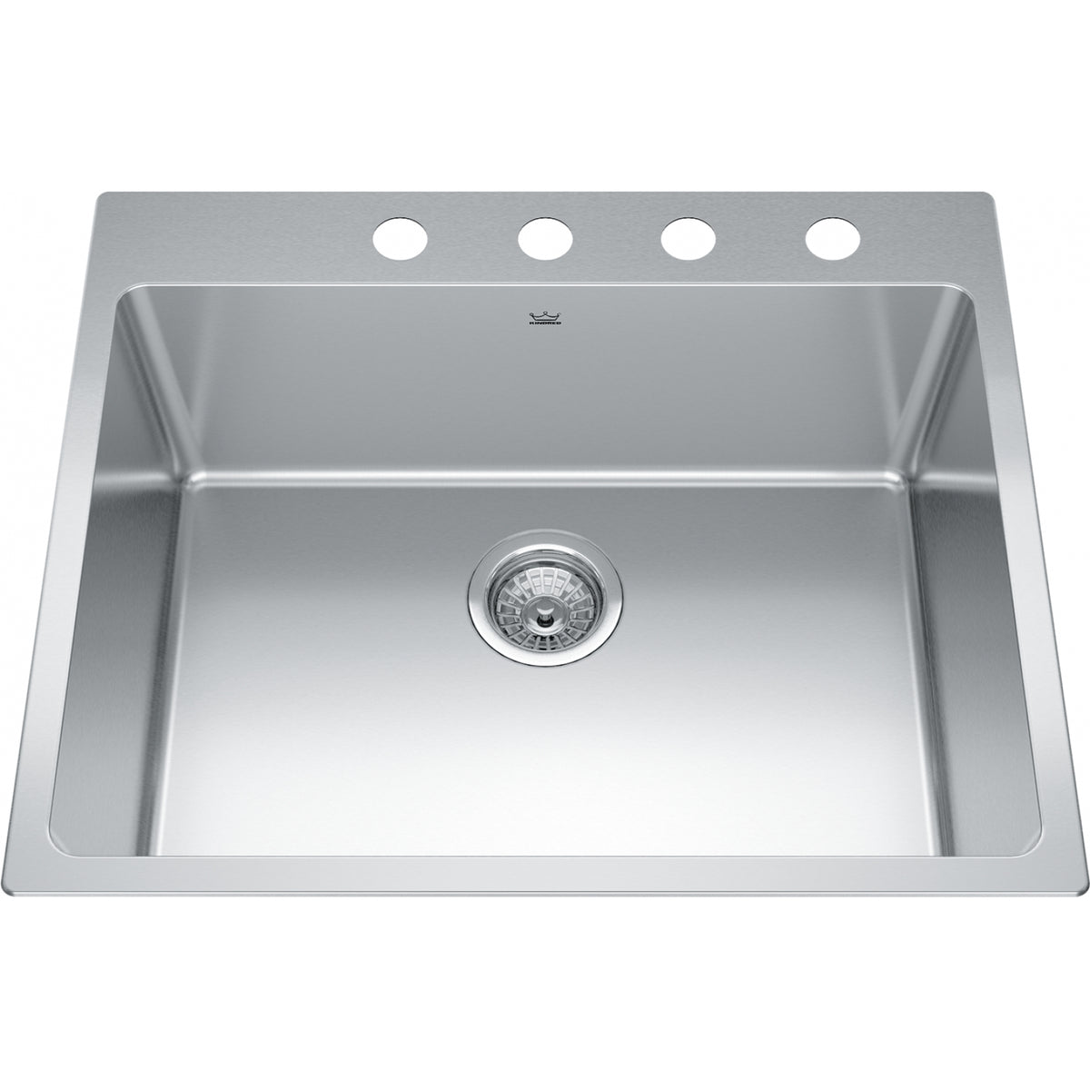 Kindred Brookmore 25" drop-in stainless steel kitchen sink BSL2125-9-4