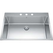 Kindred Brookmore 31" drop-in stainless steel kitchen sink BSL2131-9-3