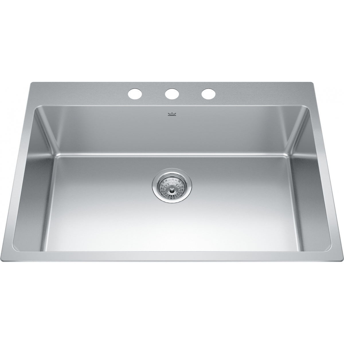 Kindred Brookmore 31" drop-in stainless steel kitchen sink BSL2131-9-3