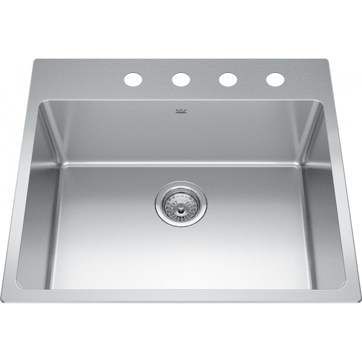 Kindred Brookmore 25" drop-in stainless steel kitchen sink BSL2225-9-4