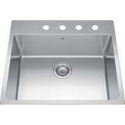 Kindred Brookmore 25" drop-in stainless steel kitchen sink BSL2225-9-4