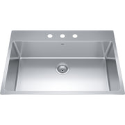 Kindred Brookmore 33" drop-in stainless steel kitchen sink BSL2233-9-3