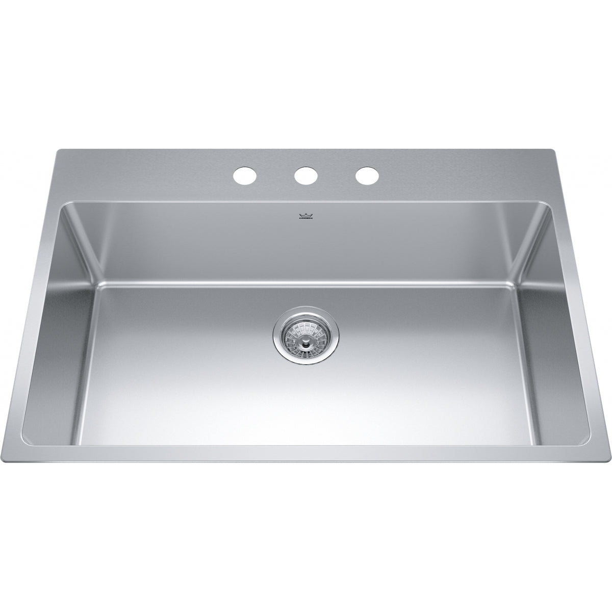 Kindred Brookmore 33" drop-in stainless steel kitchen sink BSL2233-9-3