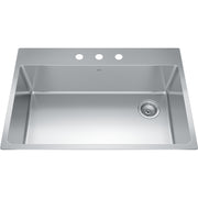 Kindred Brookmore 33" drop-in stainless steel kitchen sink BSL2233-9-3OW