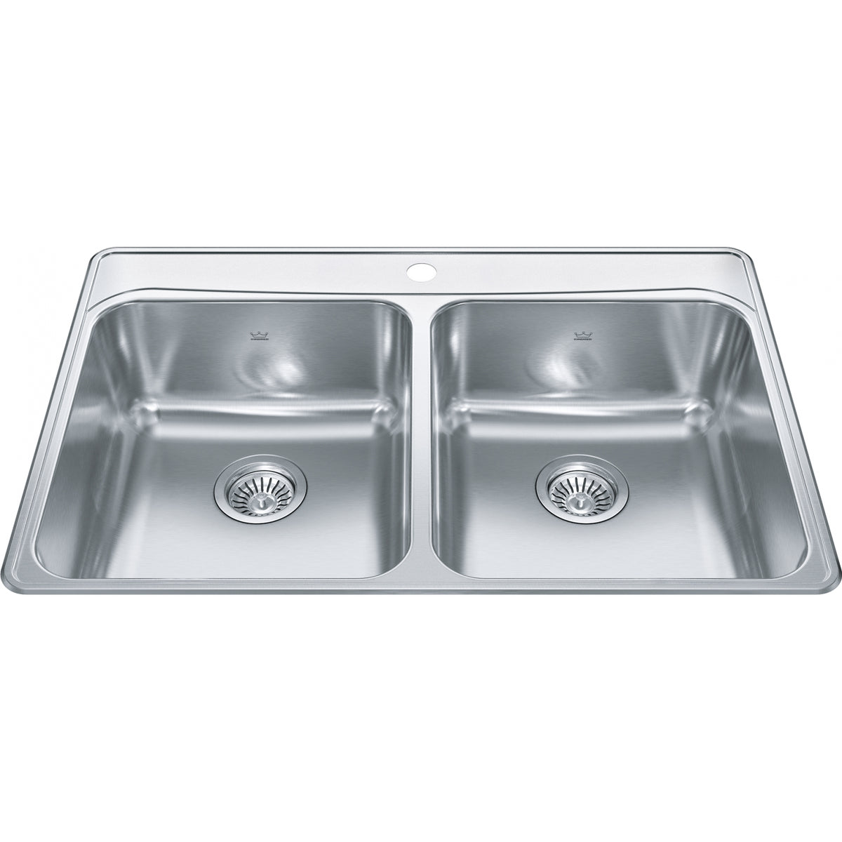 Kindred Creemore 33" drop-in stainless steel kitchen sink FCDLA3322-8-1CB