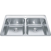 Kindred Creemore 33" drop-in stainless steel kitchen sink FCDLA3322-8-1CB