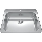 Kindred Reginox 25.62" drop-in stainless steel kitchen sink RSLA2522-55-1