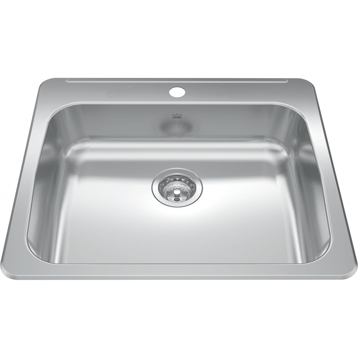 Kindred Reginox 25.62" drop-in stainless steel kitchen sink RSLA2522-55-1