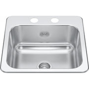 Kindred Creemore 15" drop-in stainless steel kitchen sink CSLA1515-6-2CBN