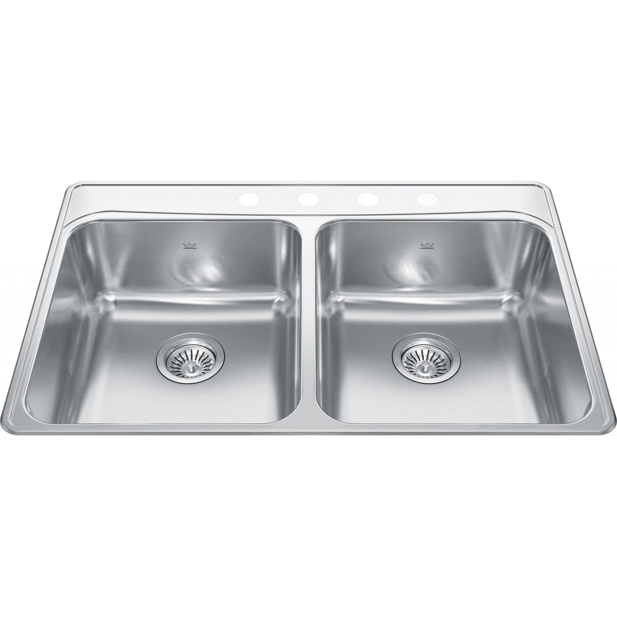 Kindred Creemore 33" drop-in stainless steel kitchen sink FCDLA3322-8-4CB