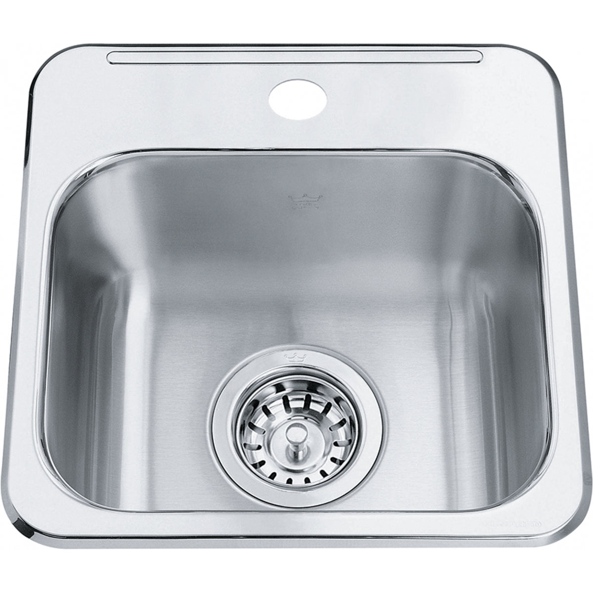 Kindred Steel Queen 13.63" drop-in stainless steel kitchen sink QSL1313-6-1