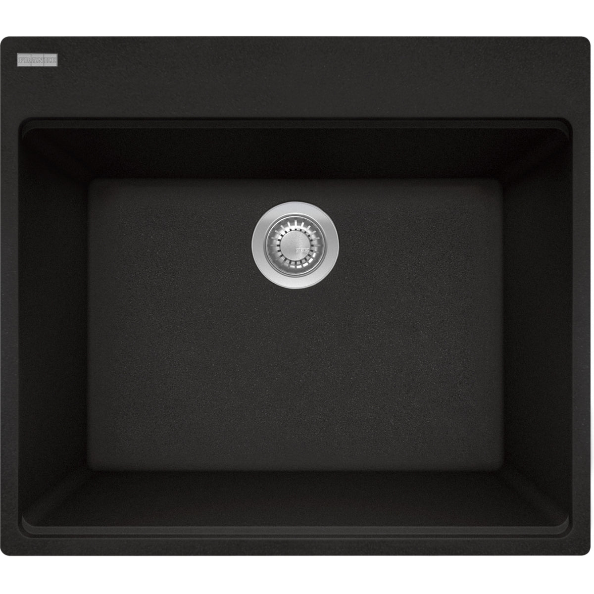 Franke Maris 25" dual mount fragranite kitchen sink MAG61023L in Onyx