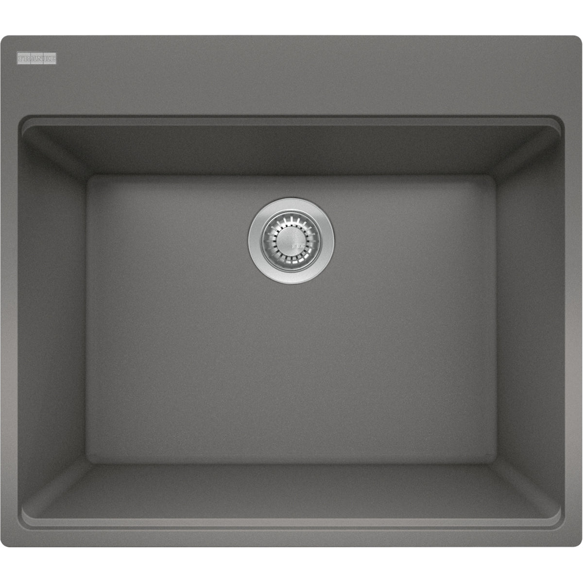 Franke Maris 25" dual mount fragranite kitchen sink MAG61023L in Stone Grey