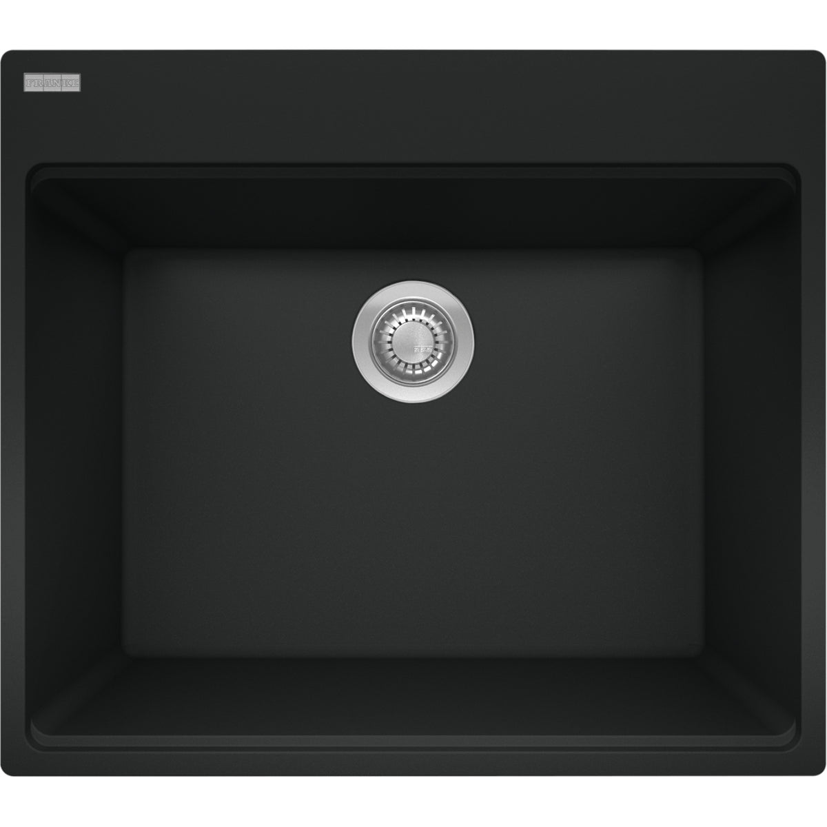 Franke Maris 25" dual mount fragranite kitchen sink MAG61023L in Matte Black