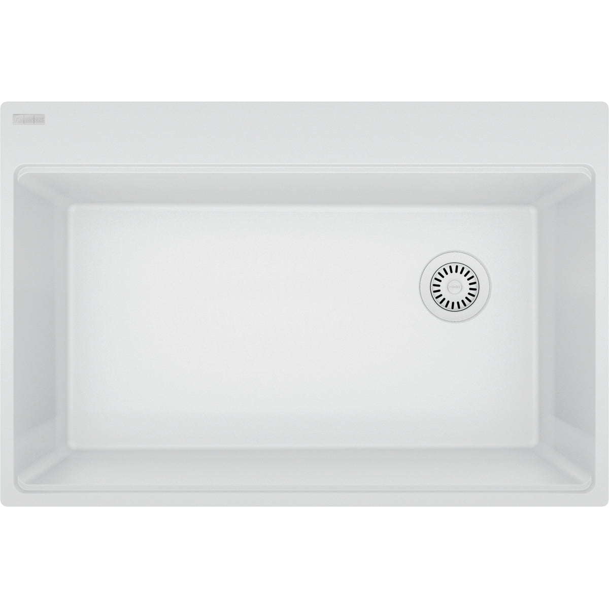 Franke Maris 33" dual mount fragranite kitchen sink MAG61031OW in Polar White