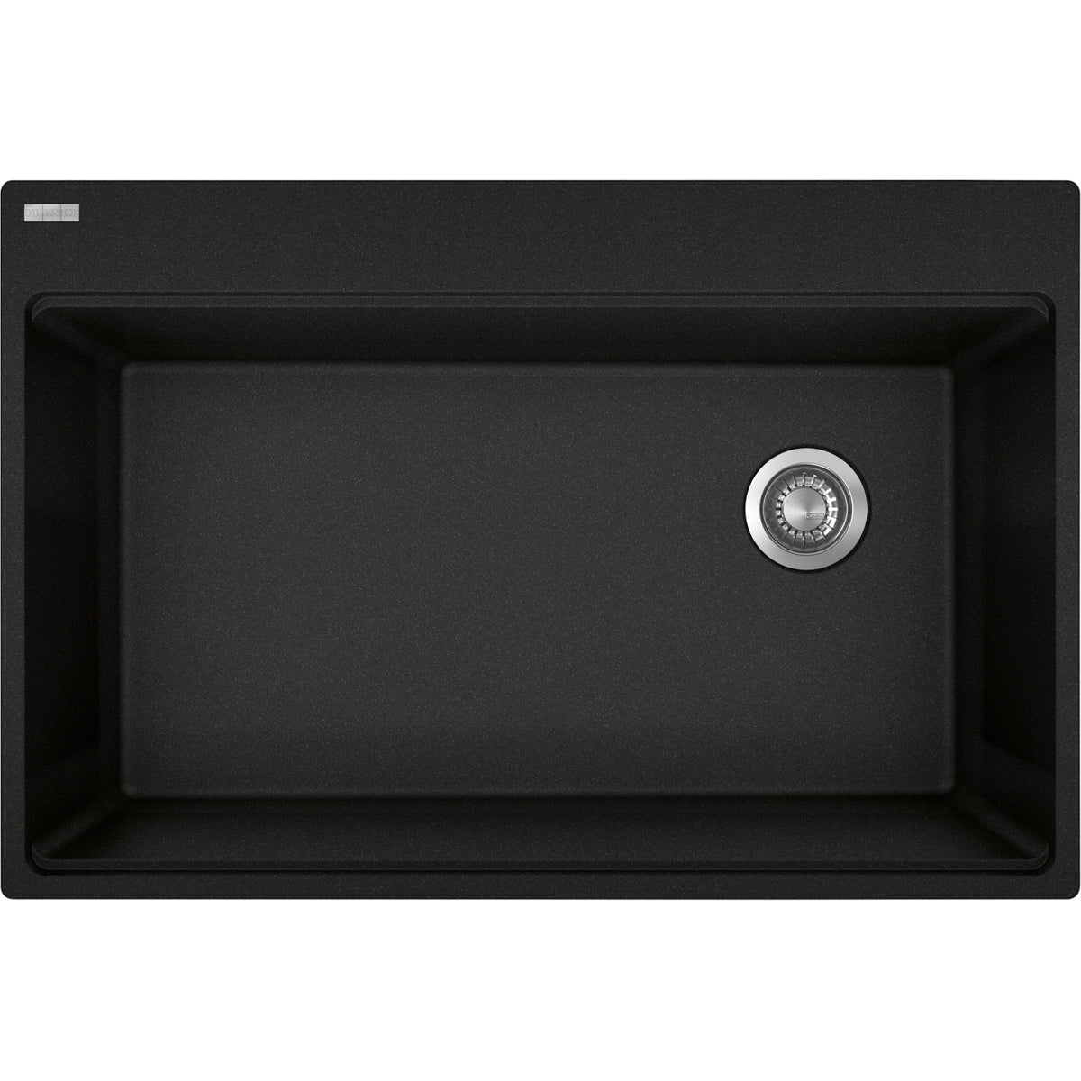 Franke Maris 33" dual mount fragranite kitchen sink MAG61031OW in Onyx
