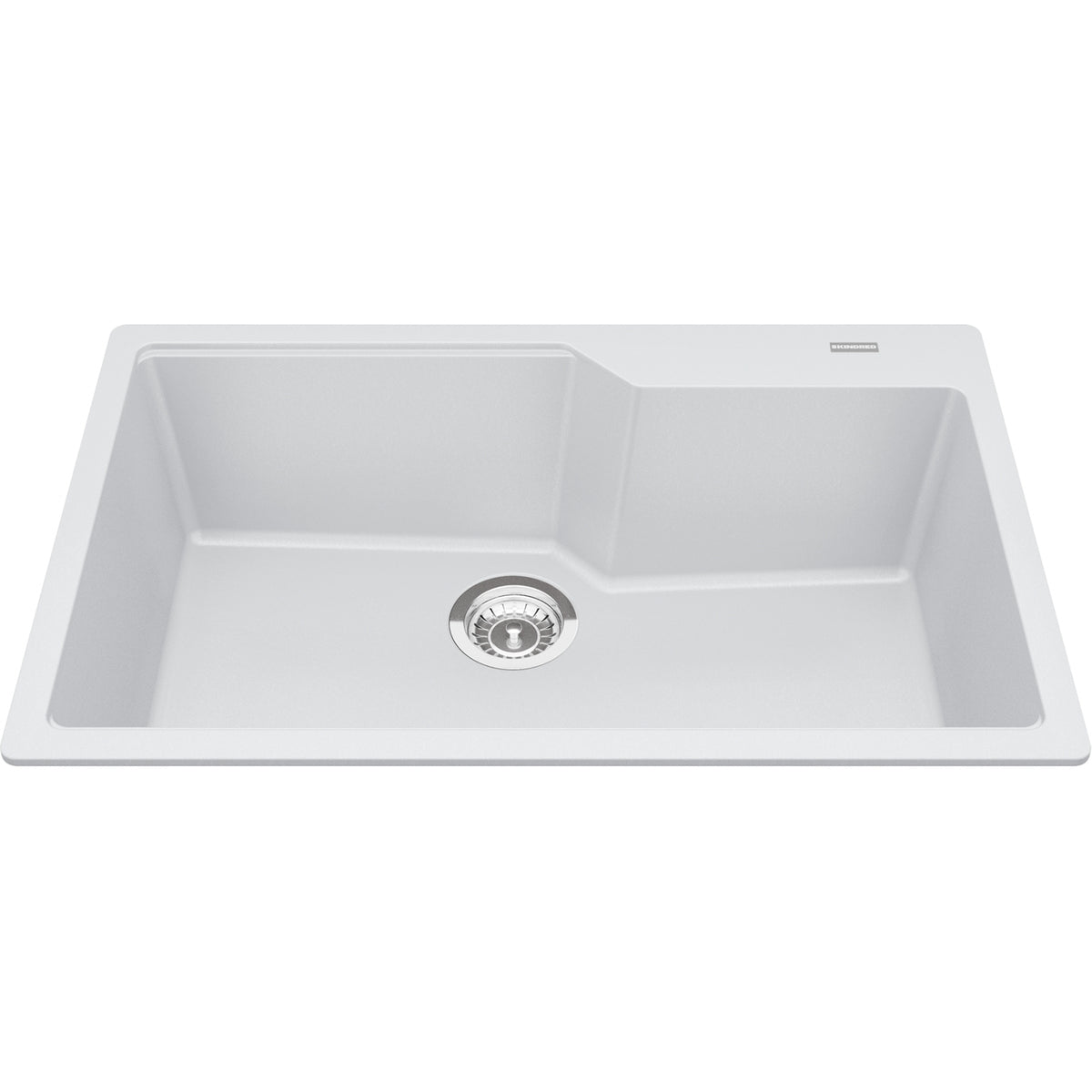 Kindred Urban 31" drop-in fragranite kitchen sink MGSM2031-9 in Polar White
