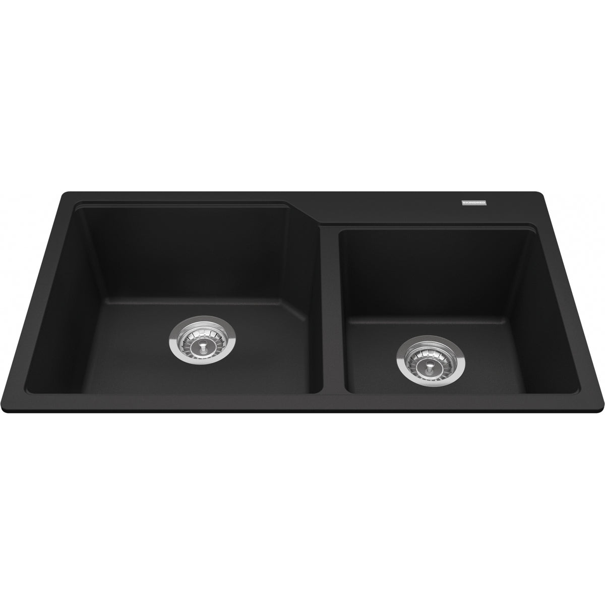 Kindred Urban 34" drop-in fragranite kitchen sink MGCM2034-9 in Matte Black