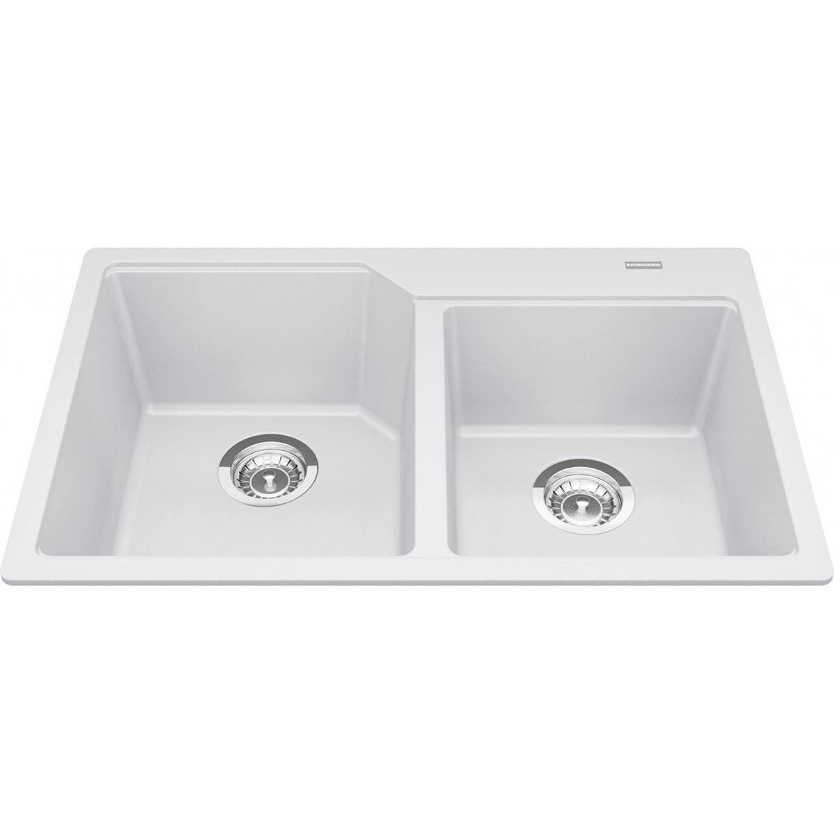 Kindred Urban 31" drop-in fragranite kitchen sink MGCM2031-9 in Polar White