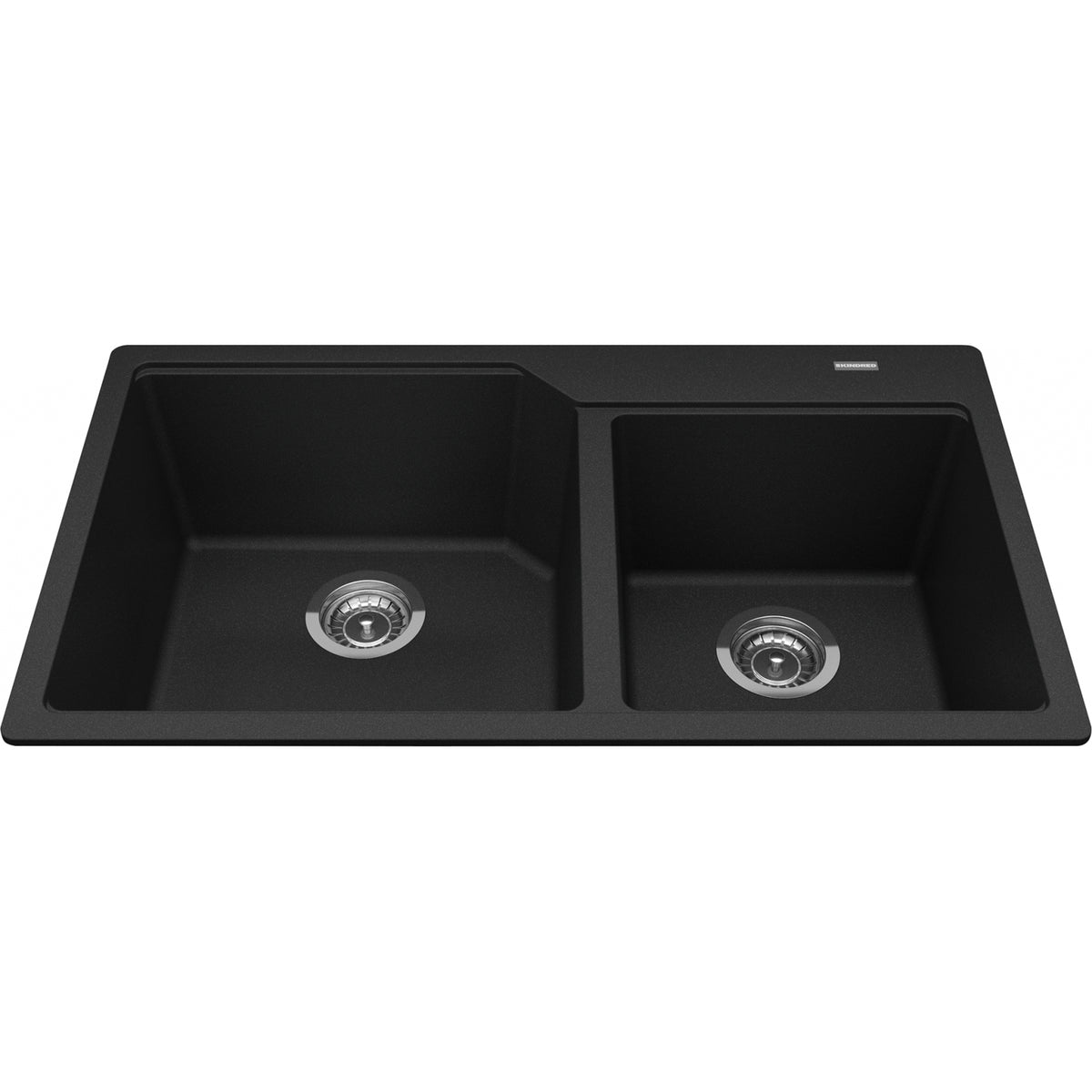 Kindred Urban 34" drop-in fragranite kitchen sink MGCM2034-9 in Onyx