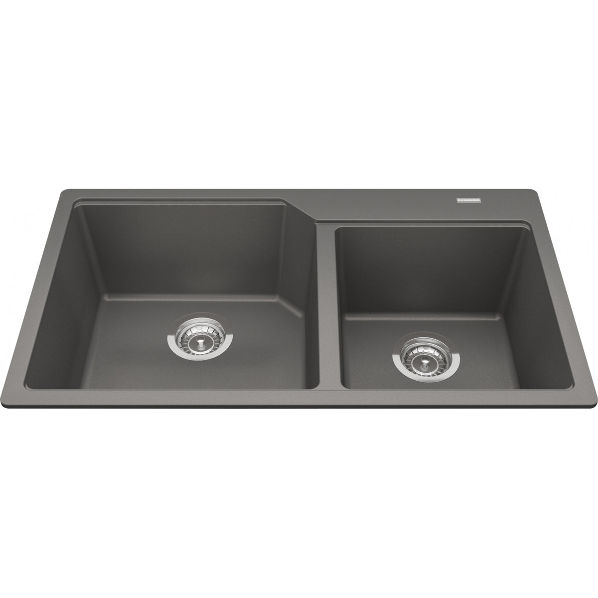 Kindred Urban 34" drop-in fragranite kitchen sink MGCM2034-9 in Stone Grey