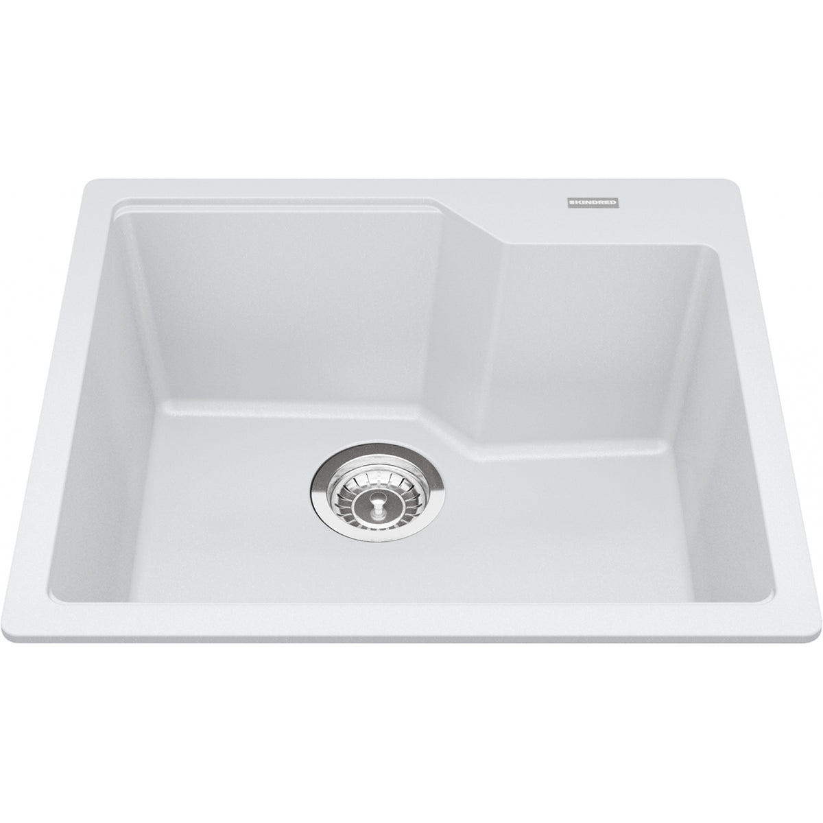 Kindred Urban 22" drop-in fragranite kitchen sink MGSM2022-9 in Polar White