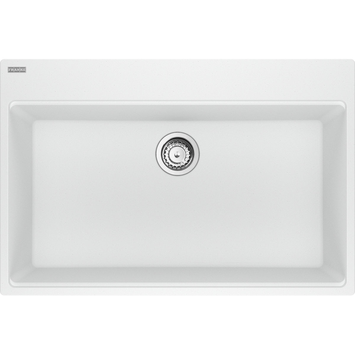 Franke Maris 33" dual mount fragranite kitchen sink MAG61031 in Polar White