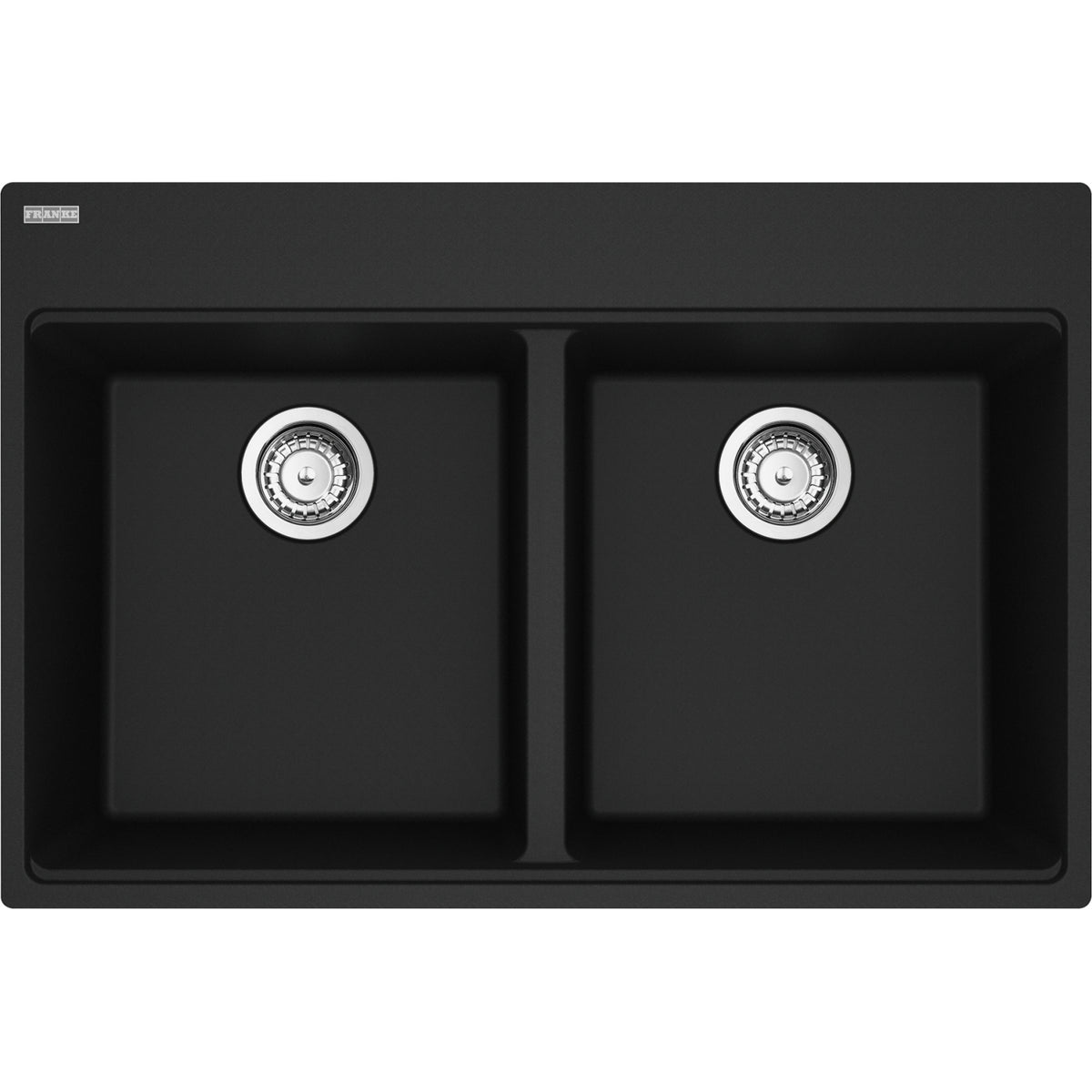 Franke Maris 33" dual mount fragranite kitchen sink MAG6201515 in Matte Black