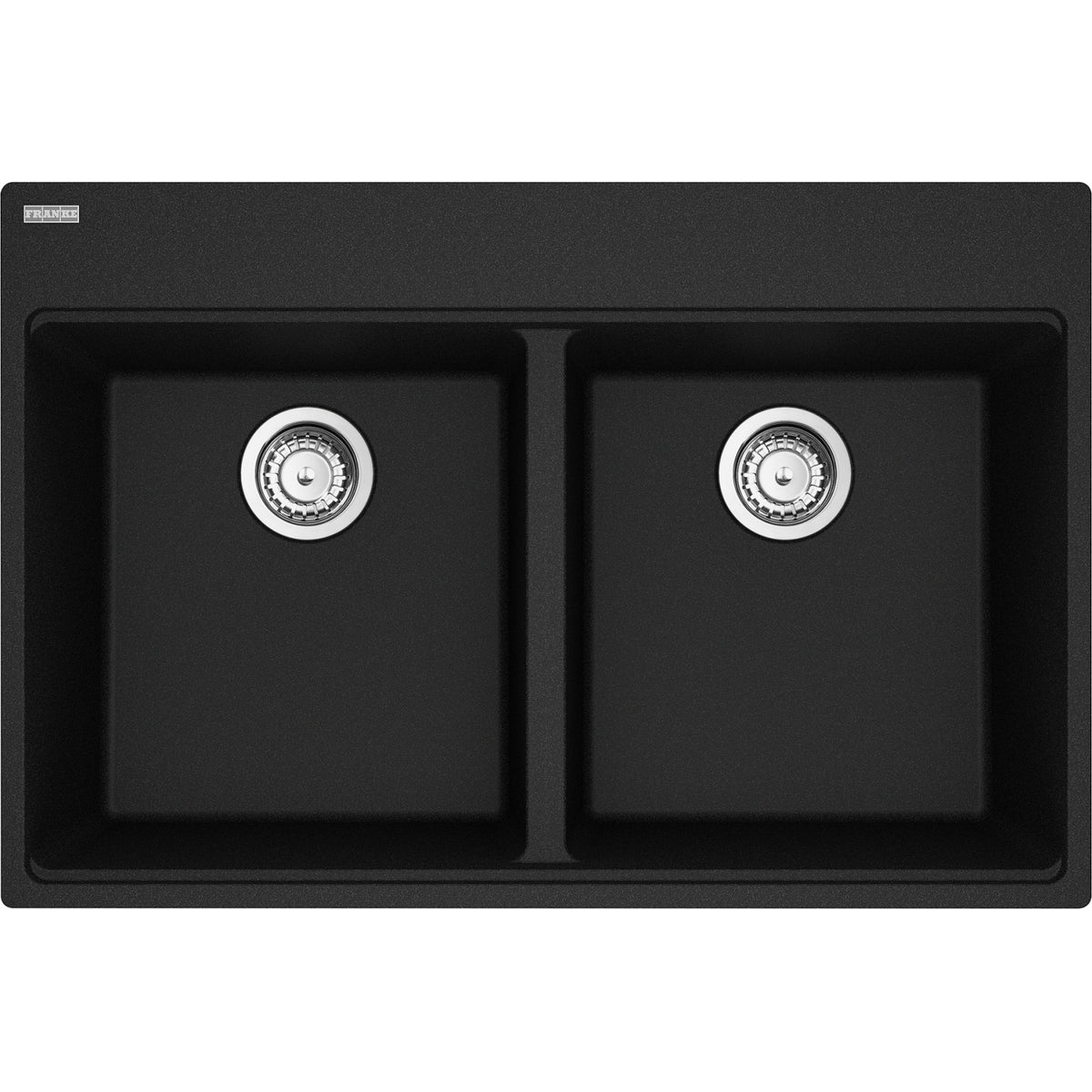Franke Maris 33" dual mount fragranite kitchen sink MAG6201515 in Onyx