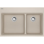 Franke Maris 33" dual mount fragranite kitchen sink MAG6601812LD in Champagne