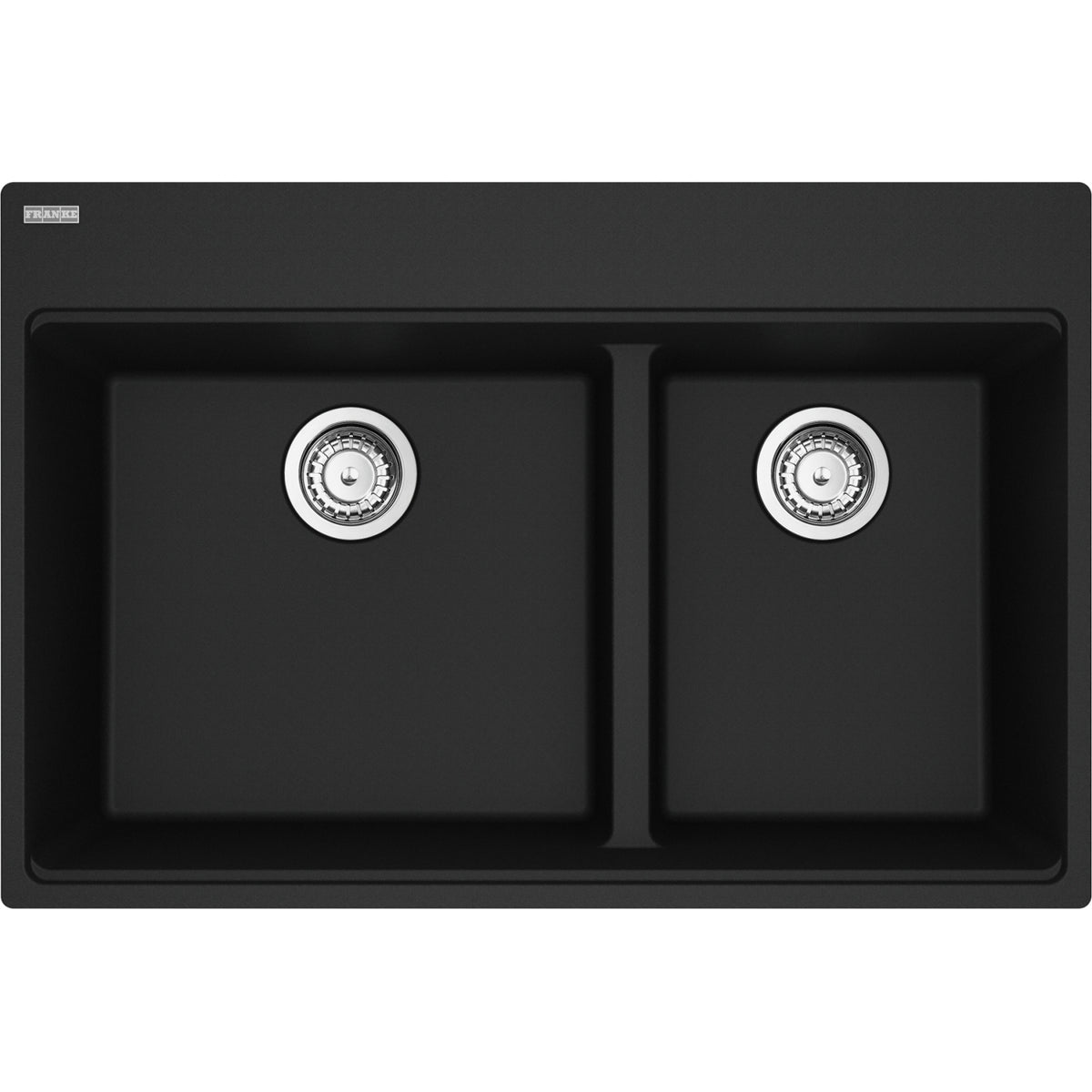 Franke Maris 33" dual mount fragranite kitchen sink MAG6601812LD in Matte Black