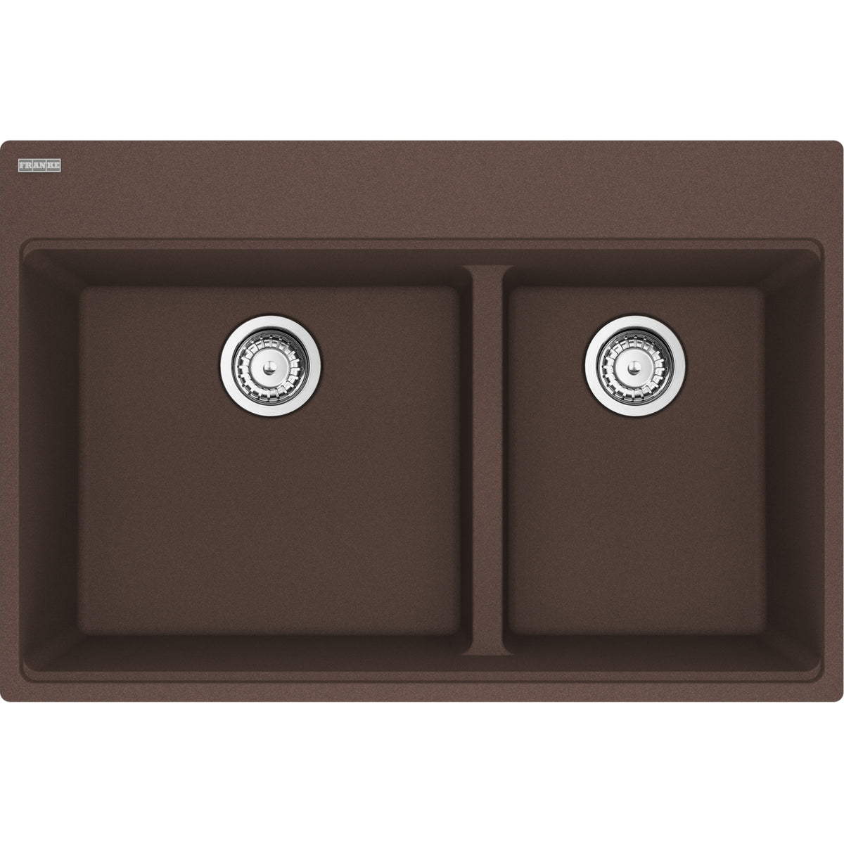 Franke Maris 33" dual mount fragranite kitchen sink MAG6601812LD in Mocha
