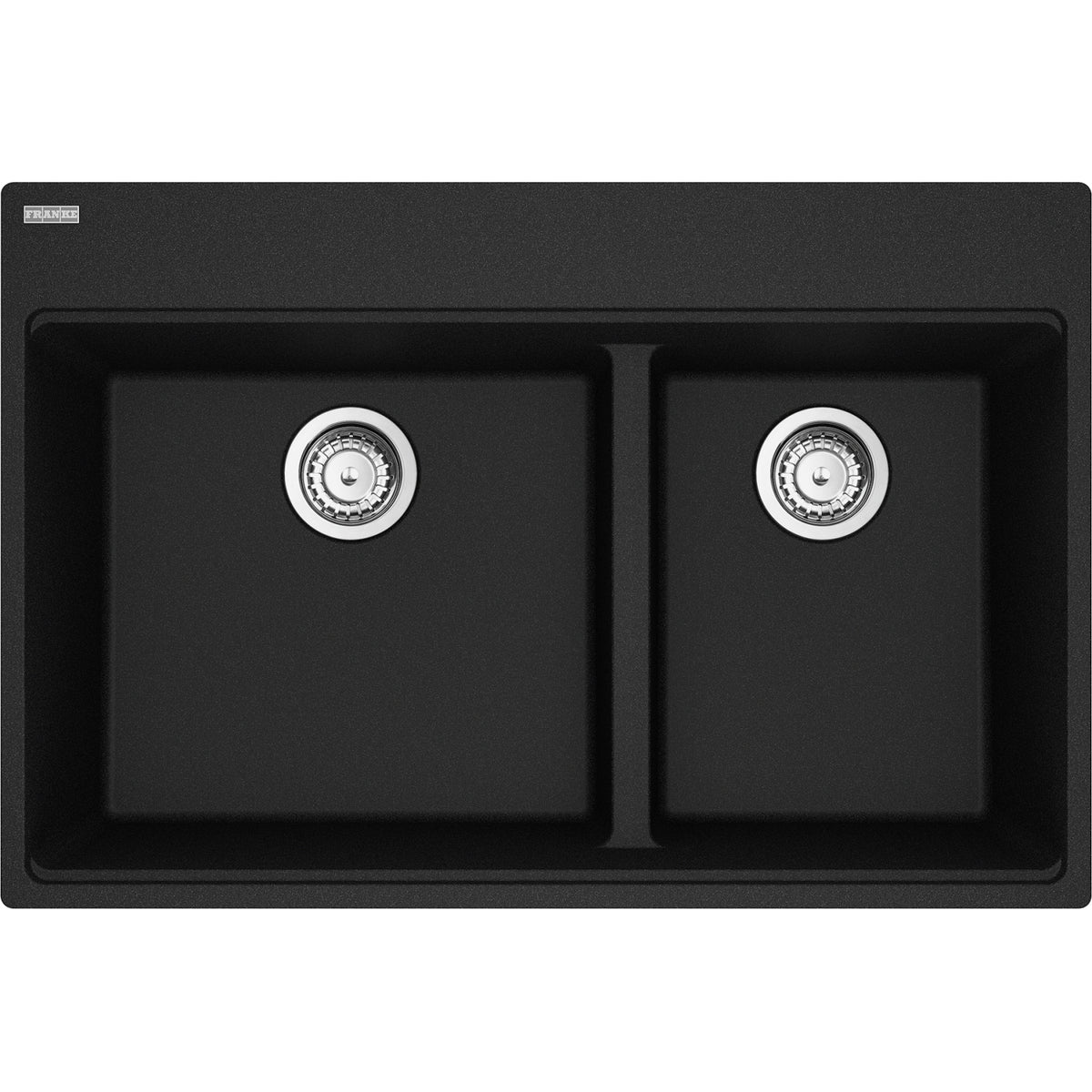 Franke Maris 33" dual mount fragranite kitchen sink MAG6601812LD in Onyx