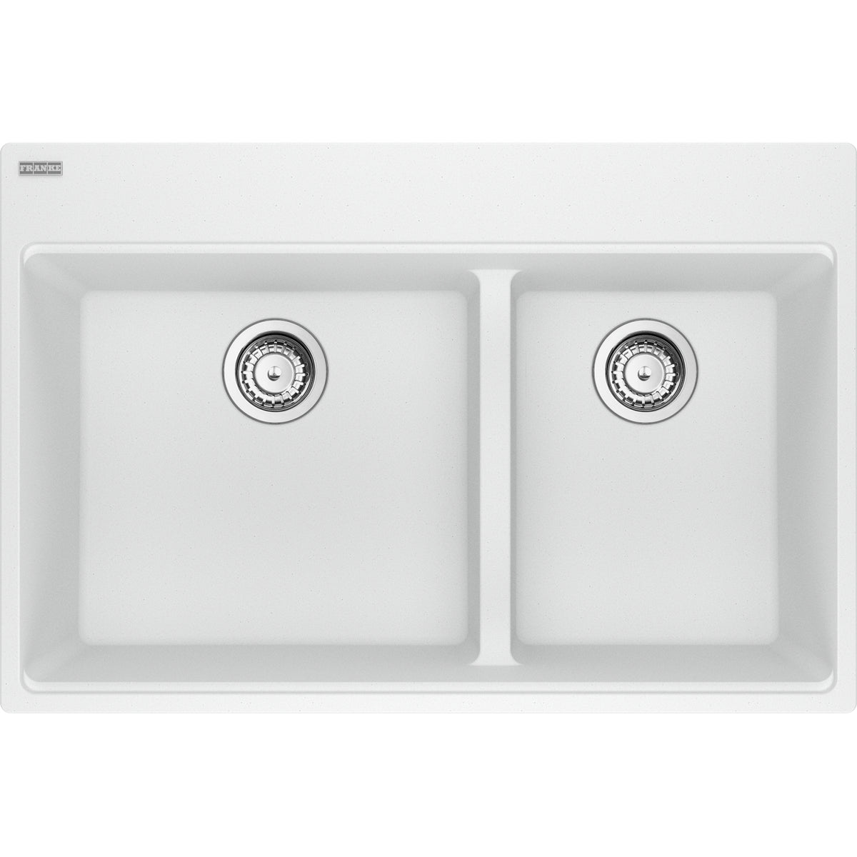 Franke Maris 33" dual mount fragranite kitchen sink MAG6601812LD in Polar White