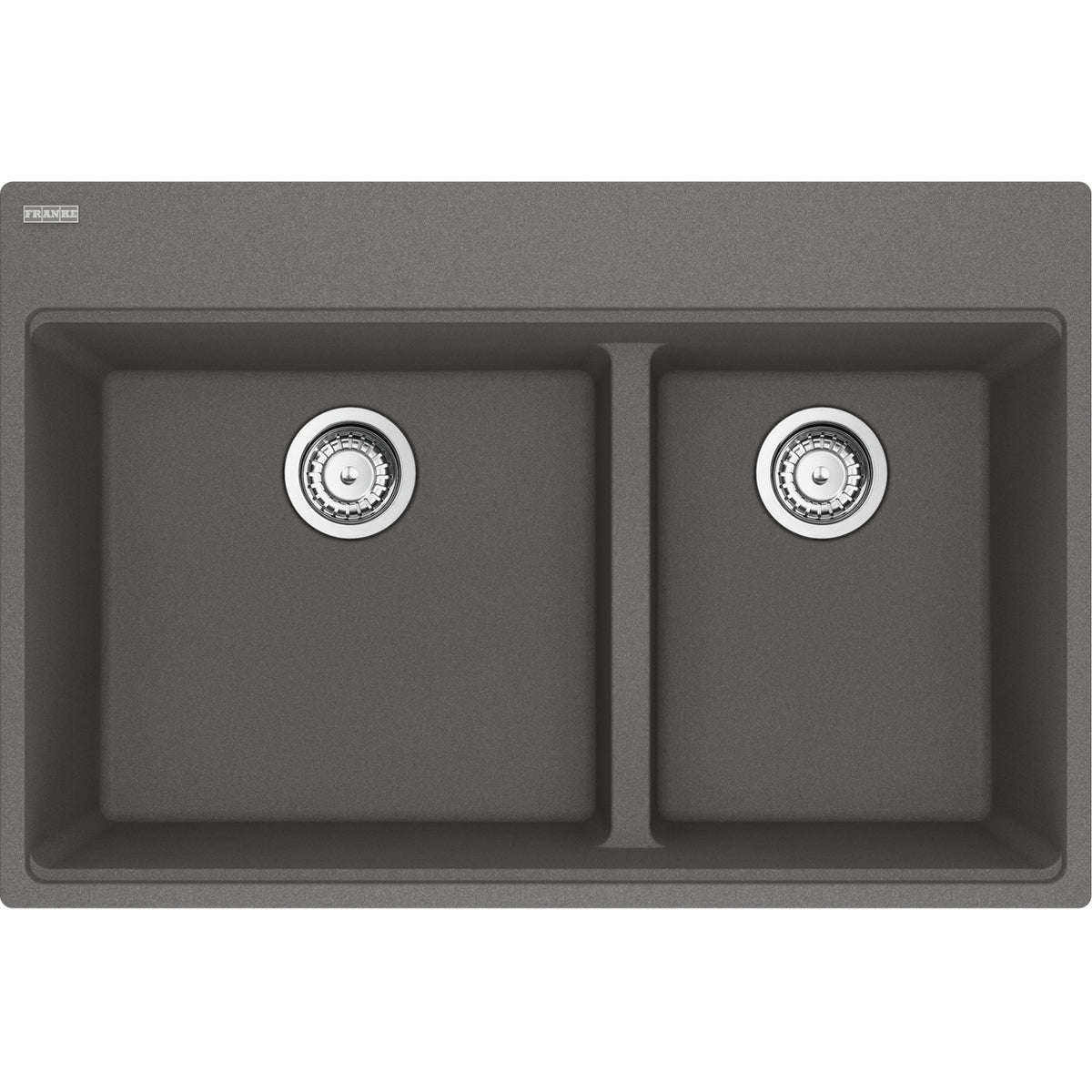 Franke Maris 33" dual mount fragranite kitchen sink MAG6601812LD in Stone Grey