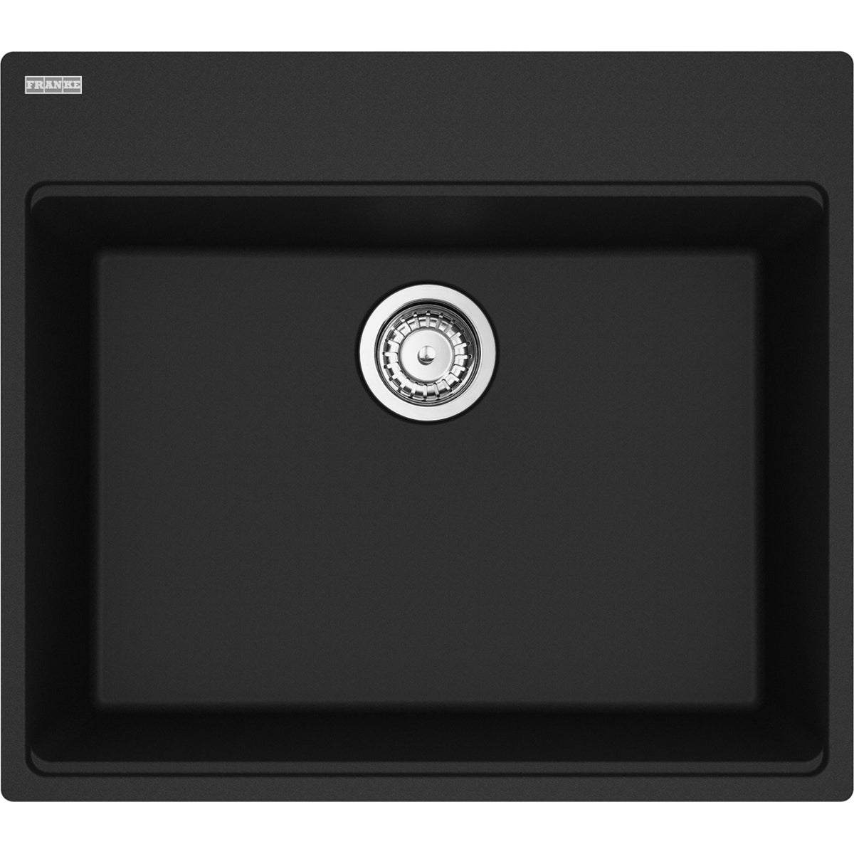 Franke Maris 25" dual mount fragranite kitchen sink MAG61023 in Matte Black