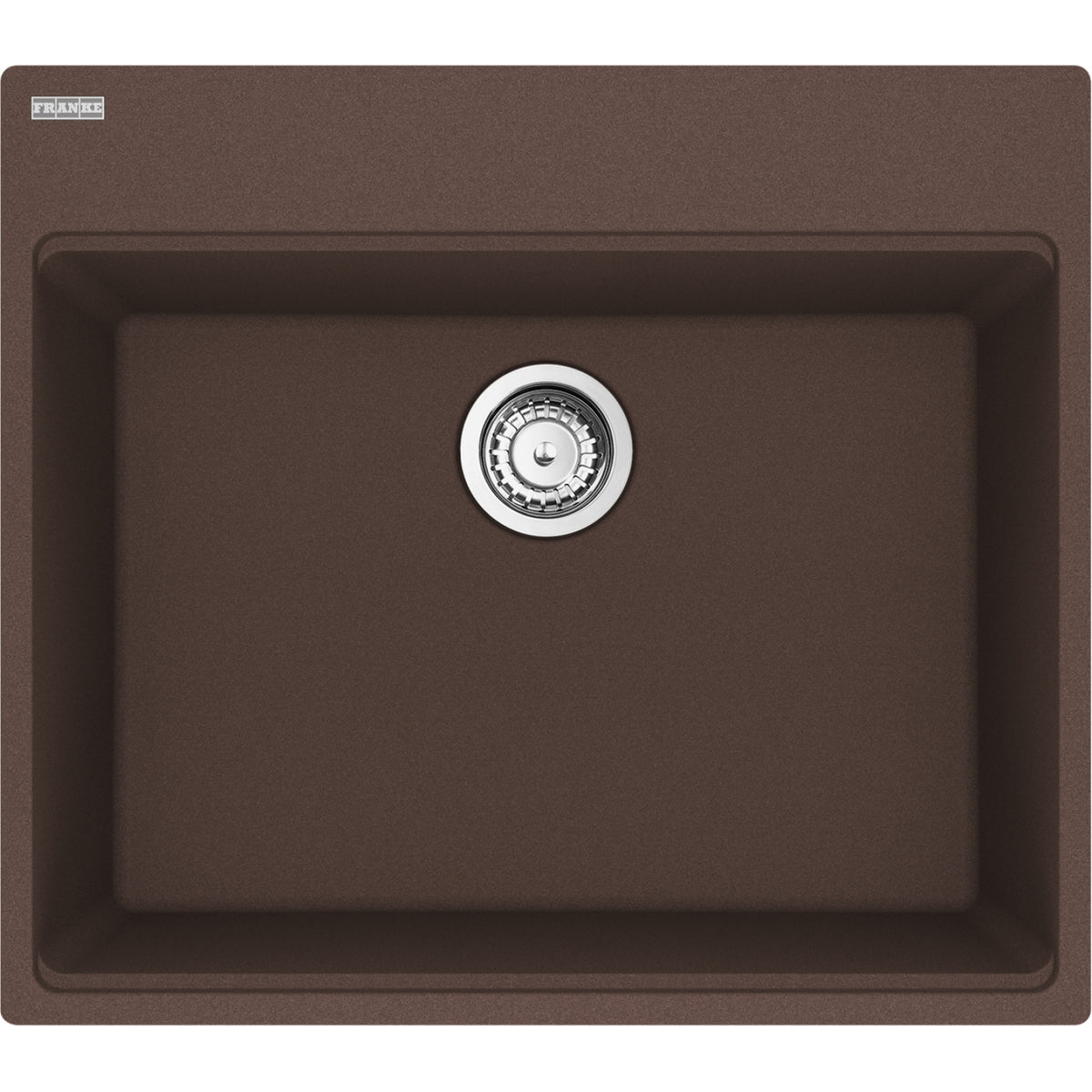 Franke Maris 25" dual mount fragranite kitchen sink MAG61023 in Mocha