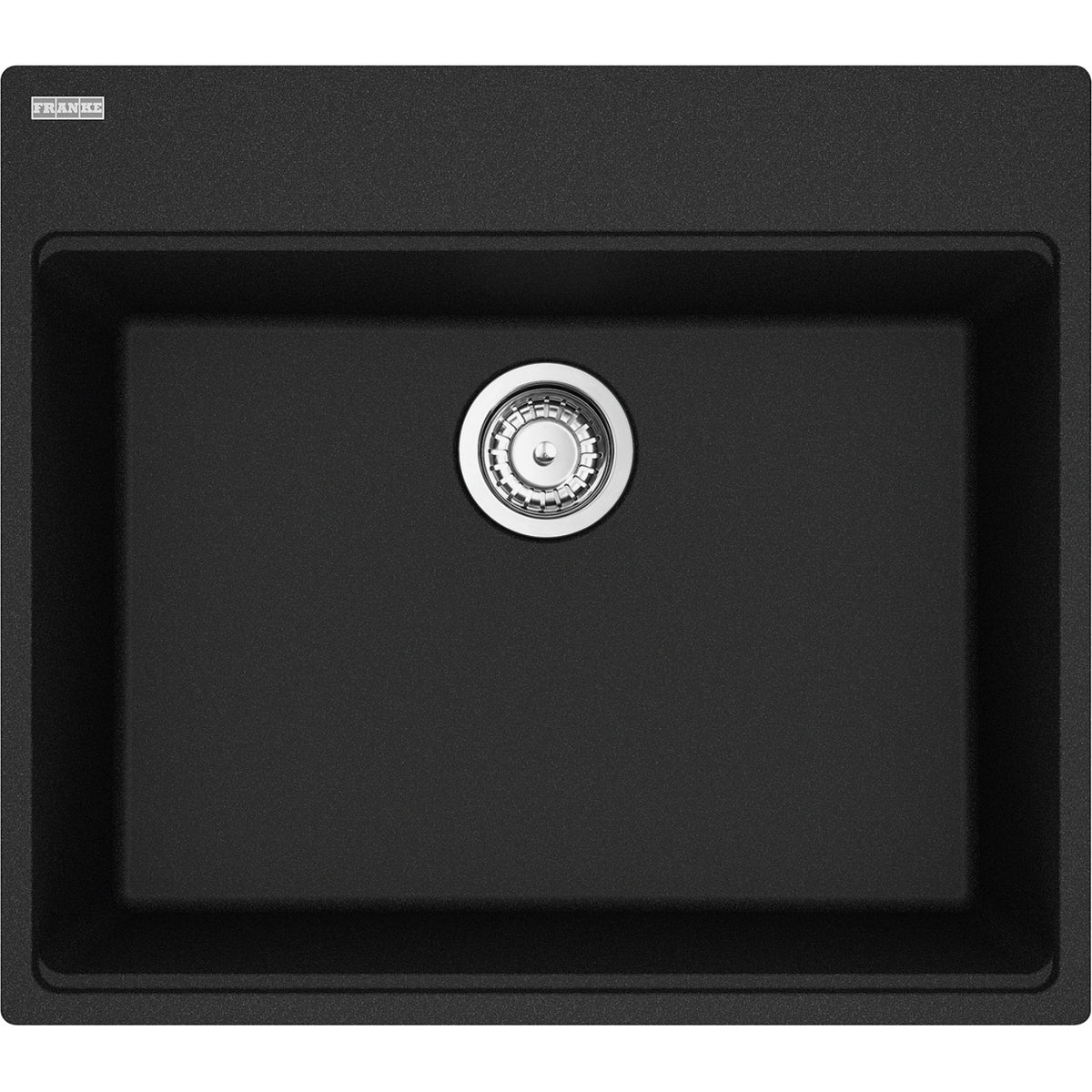 Franke Maris 25" dual mount fragranite kitchen sink MAG61023 in Onyx