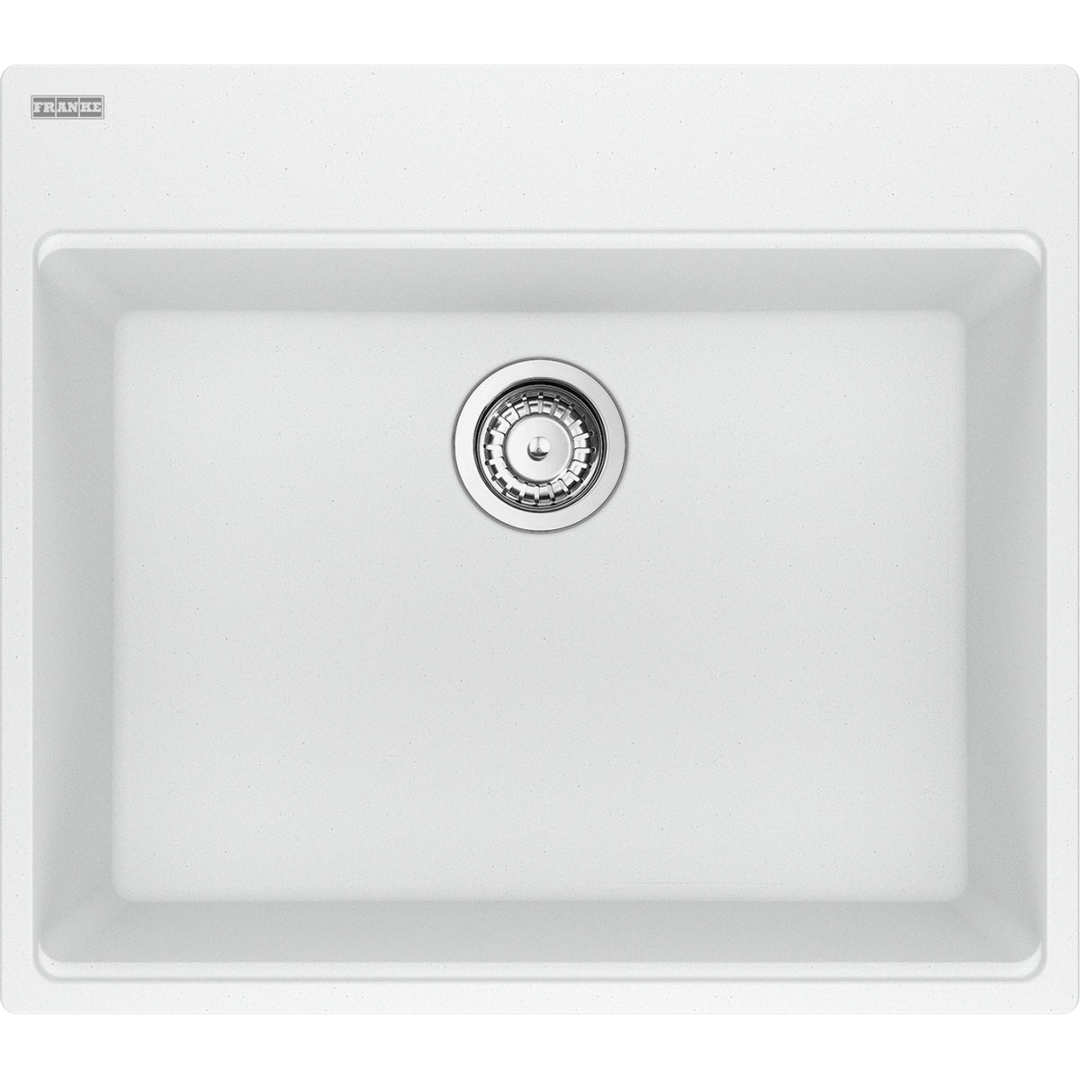 Franke Maris 25" dual mount fragranite kitchen sink MAG61023 in Polar White